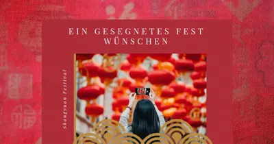 Haben Sie ein glückliches Laternenfest red modern-simple