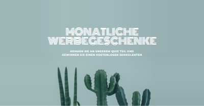 Monatliches Giveaway-Quiz green modern-simple