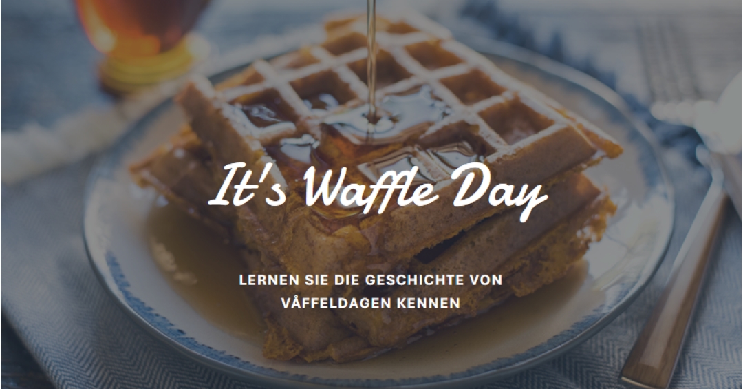 It's Waffle Day blue modern-simple