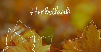 Herbstlaub orange organic-simple