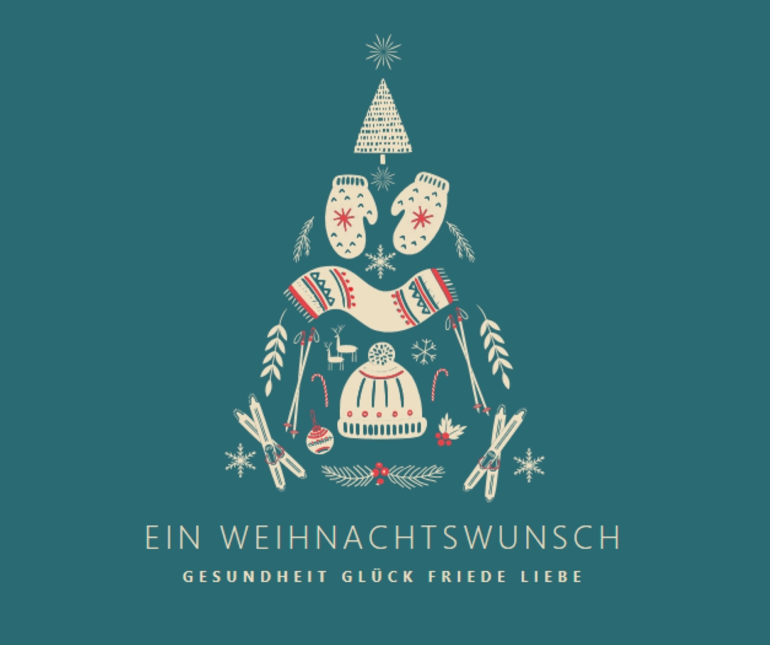 Alles, was ich zu Weihnachten will green modern-simple