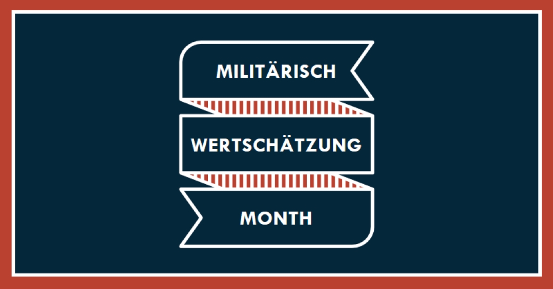 Den Monat der militärischen Anerkennung feiern blue modern-simple