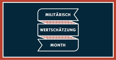 Den Monat der militärischen Anerkennung feiern blue modern-simple