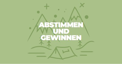 Abstimmen und gewinnen green whimsical-line