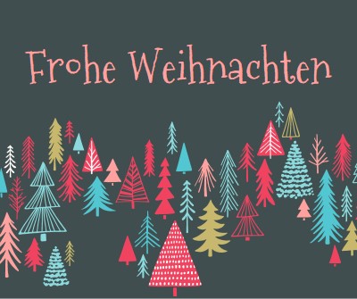 Frohe Weihnachten green whimsical-line