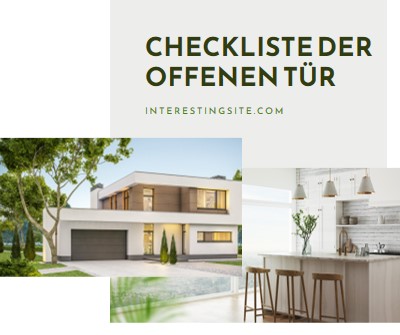 Checkliste der offenen Tür white modern-simple