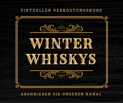 Whiskys im Winter black vintage-retro