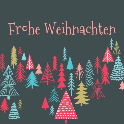 Frohe Weihnachten green whimsical-line