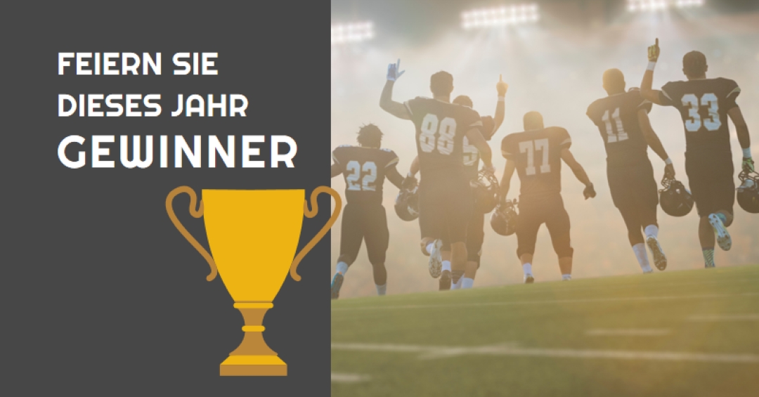 Feiern Sie den Gewinner blue modern-simple