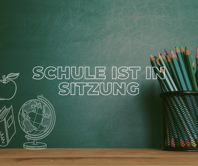 Schule ist in Sitzung green modern-simple