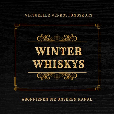 Whiskys im Winter black vintage-retro