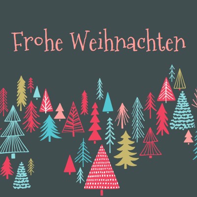 Frohe Weihnachten green whimsical-line