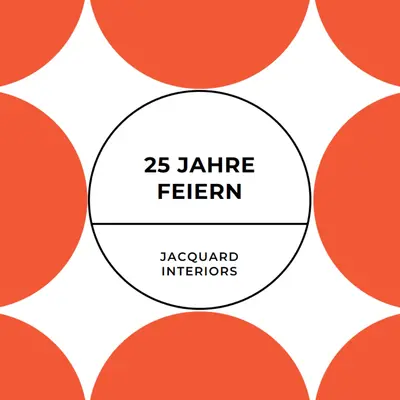 25 Jahre feiern orange modern-geometric-&-linear