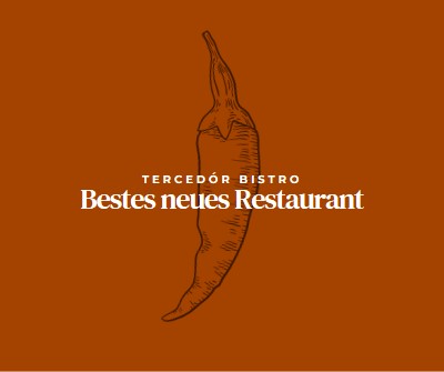 Wir sind das beste neue Restaurant red modern-simple