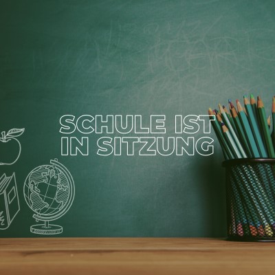 Schule ist in Sitzung green modern-simple