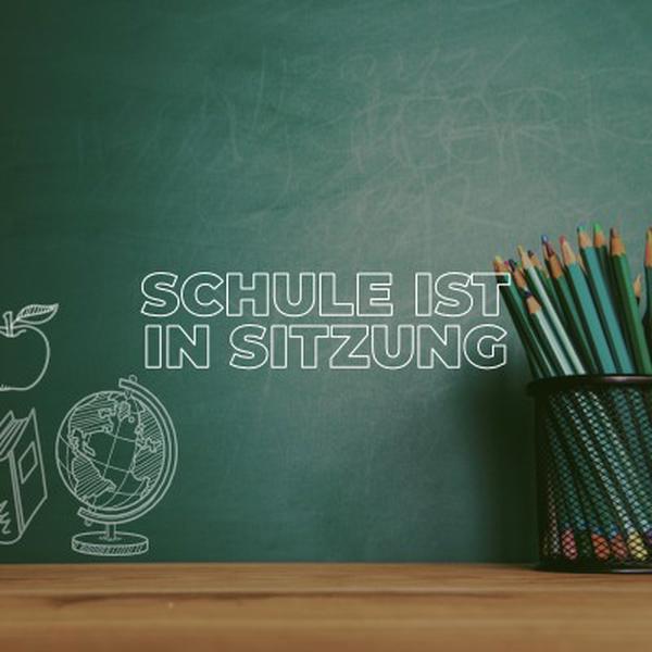 Schule ist in Sitzung green modern-simple