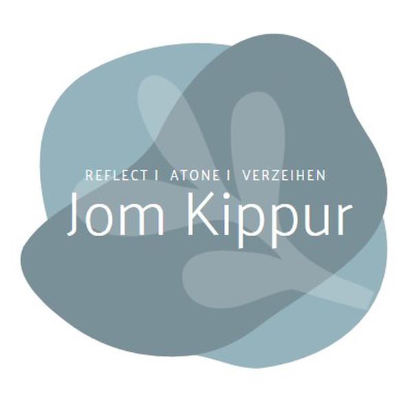 Jom Kippur Wünsche white organic-simple