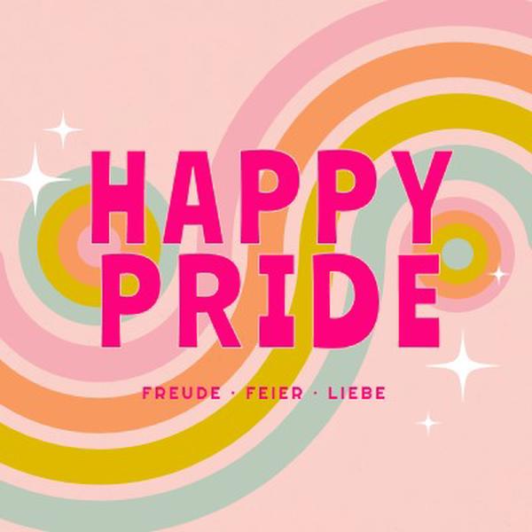 Freude, Feier, Liebe pink vintage-retro