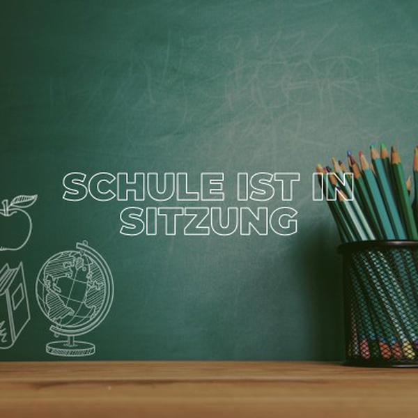 Schule ist in Sitzung green modern-simple