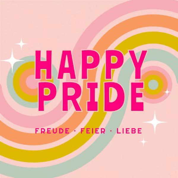 Freude, Feier, Liebe pink vintage-retro