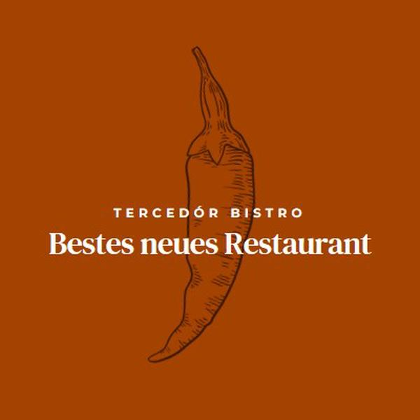 Wir sind das beste neue Restaurant red modern-simple