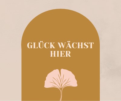 Glück wächst hier gray organic-boho