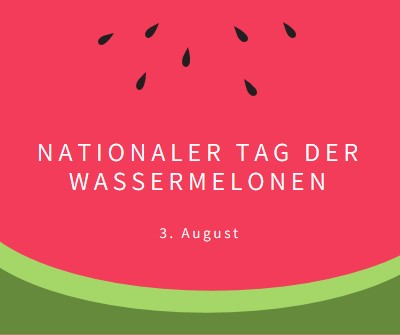 Nationaler Tag der Wassermelonen pink modern-simple