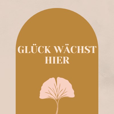 Glück wächst hier gray organic-boho