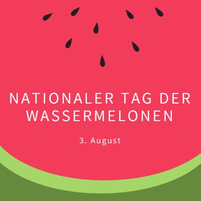 Nationaler Tag der Wassermelonen pink modern-simple