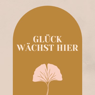 Glück wächst hier gray organic-boho