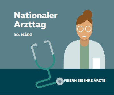 Nationaler Arzttag blue modern-color-block