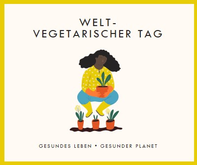 Es ist Welt-Vegetarischer Tag white modern-simple