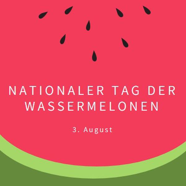 Nationaler Tag der Wassermelonen pink modern-simple