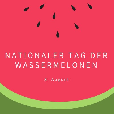 Nationaler Tag der Wassermelonen pink modern-simple