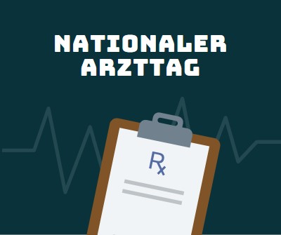 Heute ist Der Nationale Arzttag blue modern-simple