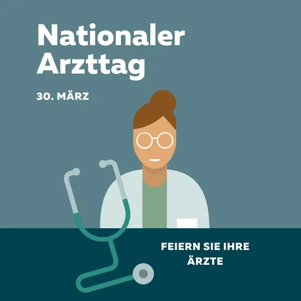 Nationaler Arzttag blue modern-color-block