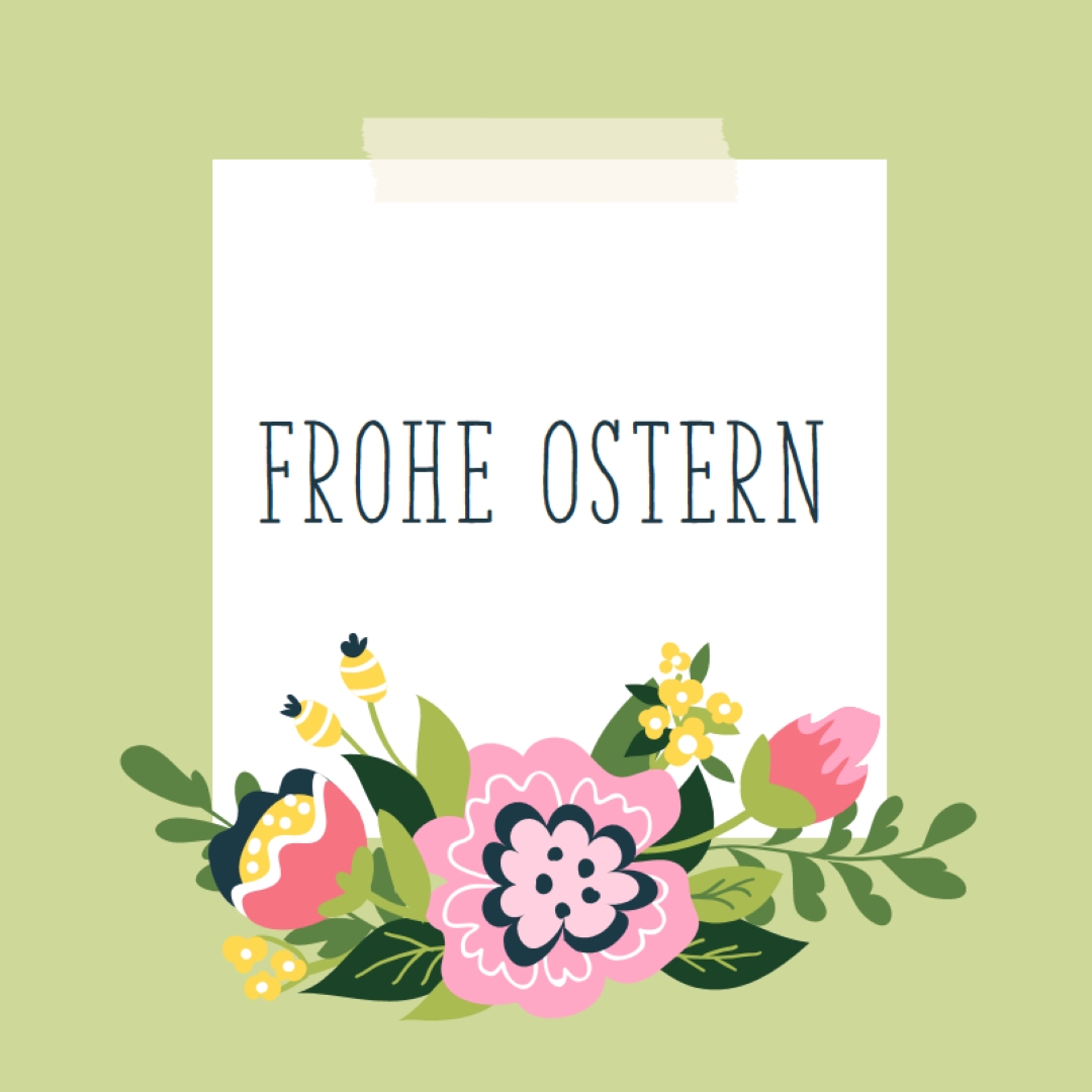 Osterblüher green whimsical-line