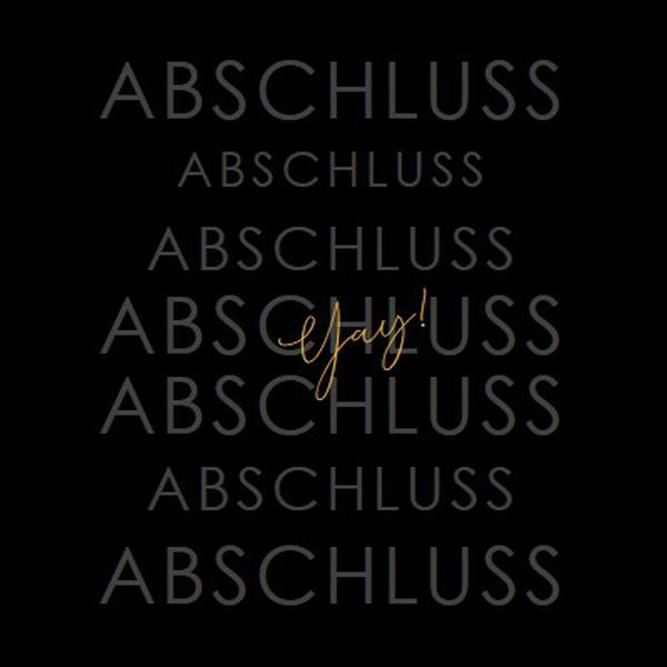 Yay zum Abschluss black modern-simple