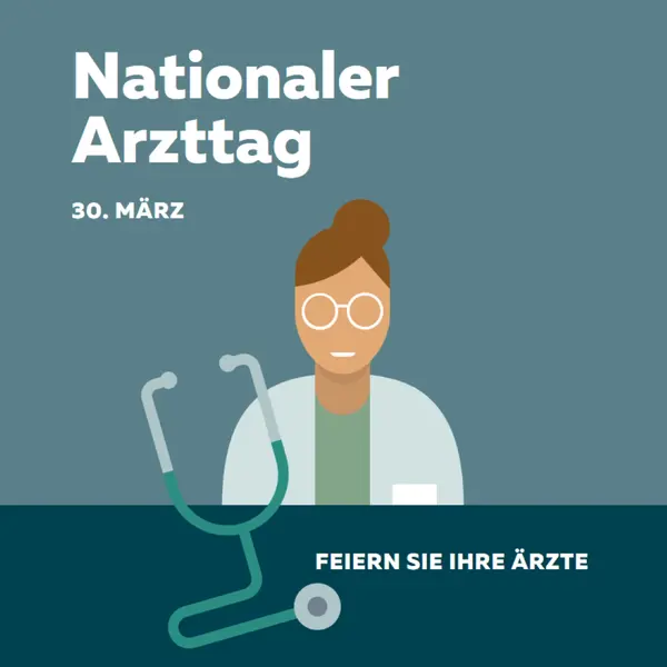 Nationaler Arzttag blue modern-color-block