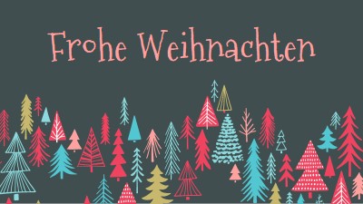 Frohe Weihnachten green whimsical-line