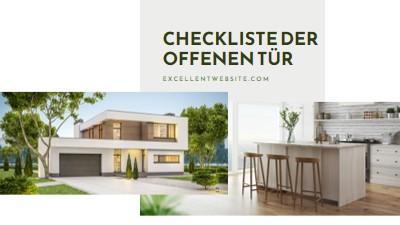 Checkliste der offenen Tür white modern-simple