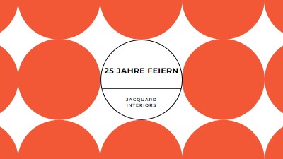 25 Jahre feiern orange modern-geometric-&-linear