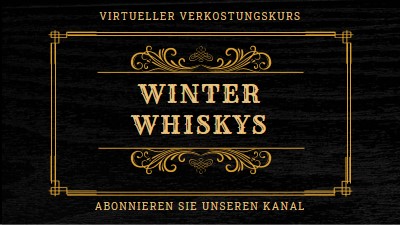 Whiskys im Winter black vintage-retro