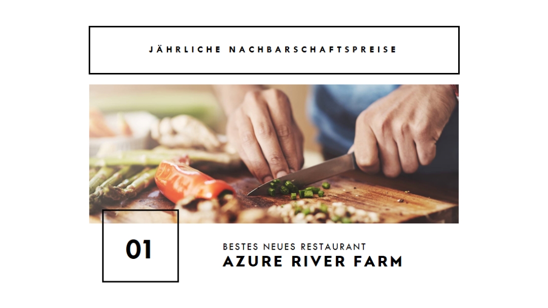 Jährliche Nachbarschaftspreise white modern-simple
