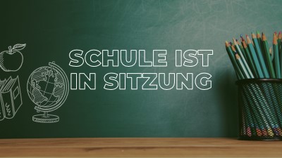 Schule ist in Sitzung green modern-simple