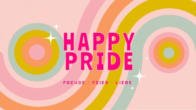 Freude, Feier, Liebe pink vintage-retro