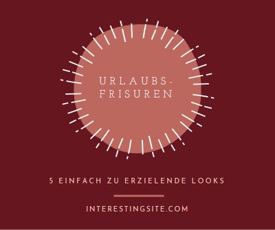 Urlaubs-Frisuren red organic-simple