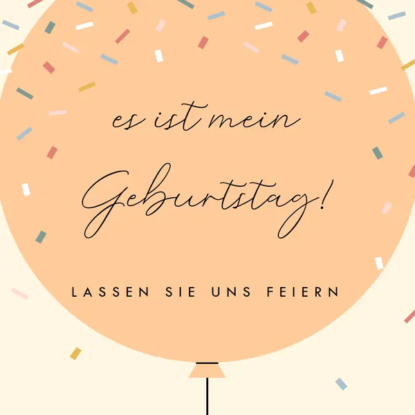 Lassen Sie uns meinen Geburtstag feiern yellow whimsical-line