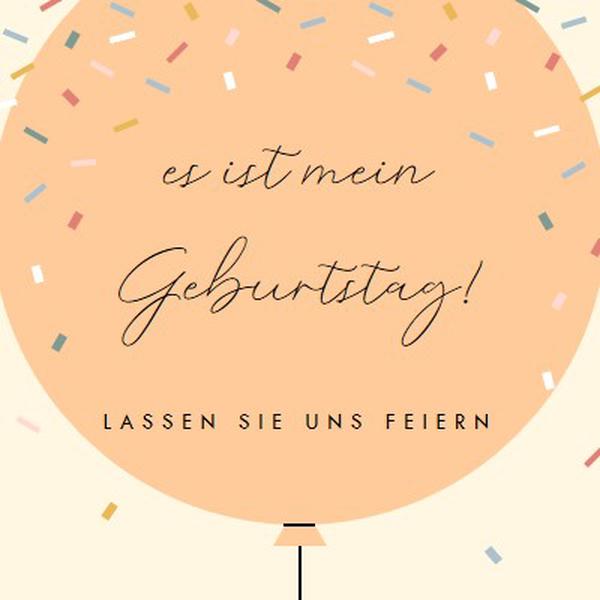 Lassen Sie uns meinen Geburtstag feiern yellow whimsical-line