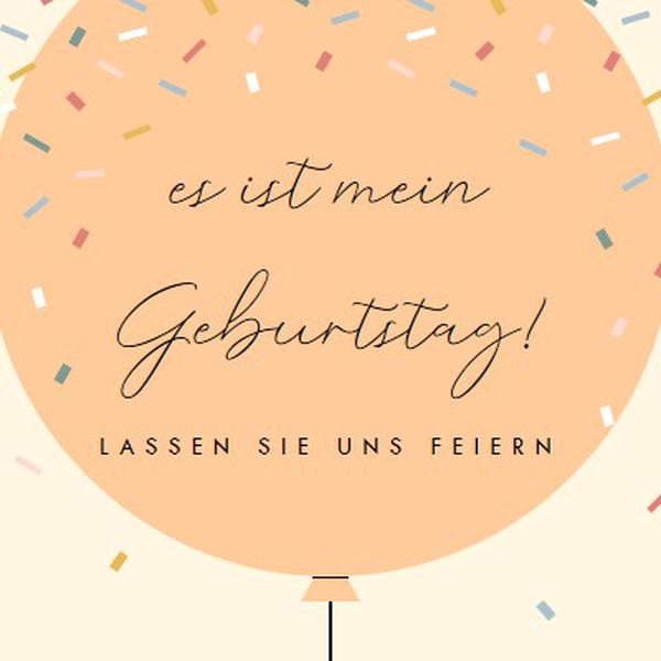 Lassen Sie uns meinen Geburtstag feiern yellow whimsical-line